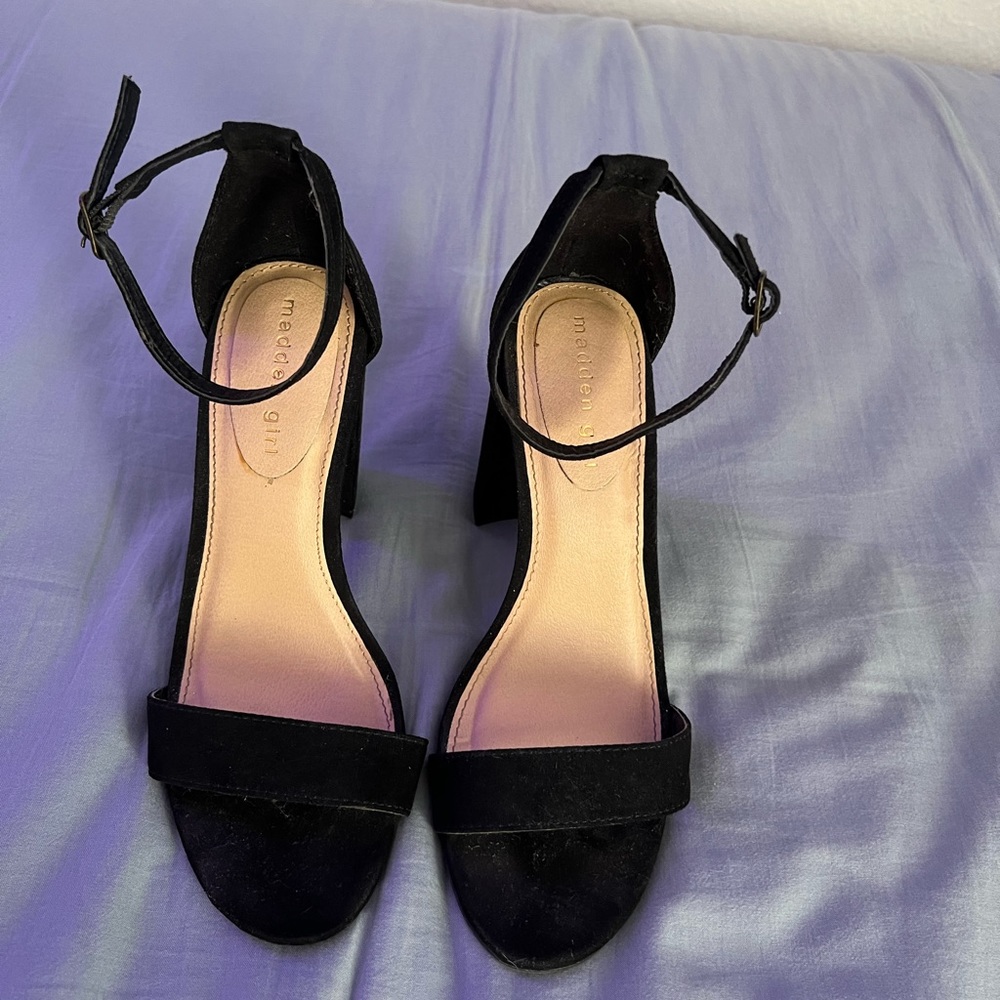 black velvet heels